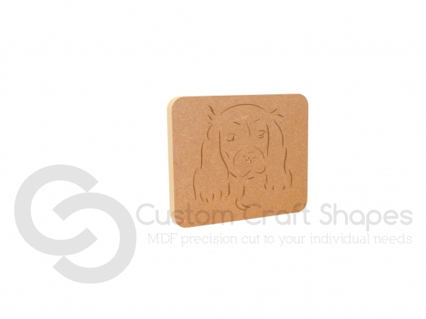 Cavalier King Charles Spaniel Dog Face Plaque (18mm)