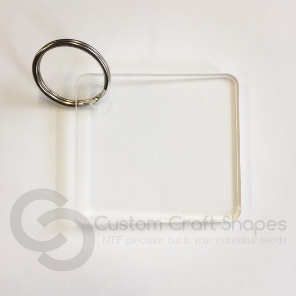 Clear Acrylic Bag Tag/Keyring (3mm)