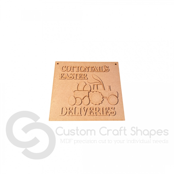 Cottontail’s Easter Deliveries Hanging Plaque (3mm)