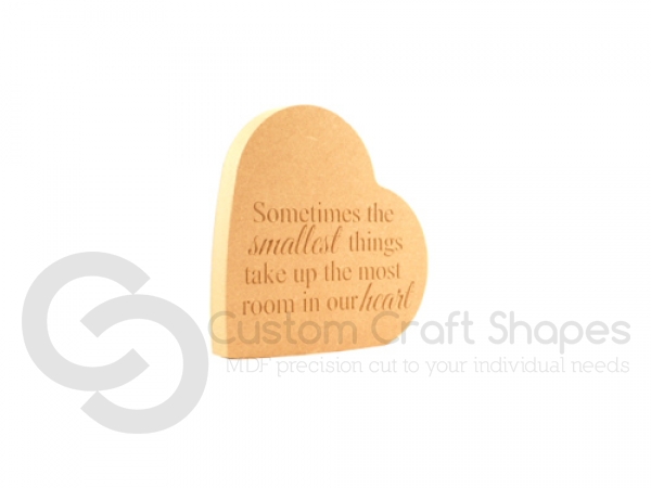 'Sometimes the smallest things...' Engraved Heart on the Side (18mm)