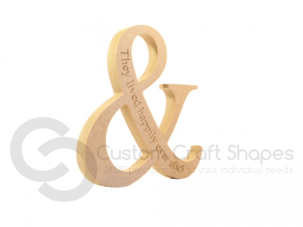 Ampersand, engraved 'They lived happily ever after' (18mm)