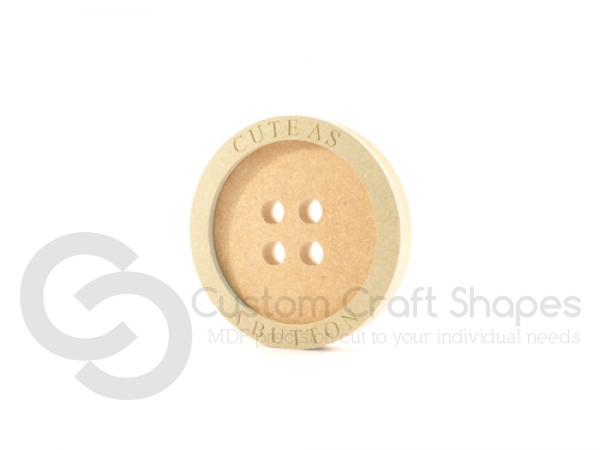 Engraved Button 'Cute as a Button' (18mm+6mm)