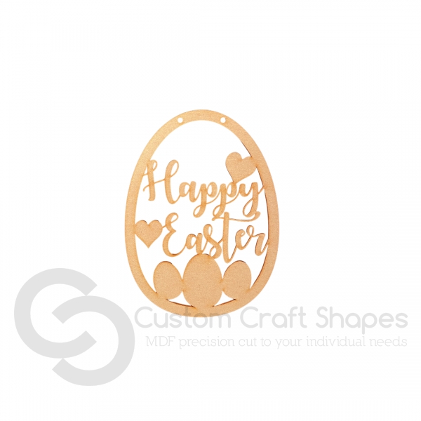Hanging Happy Easter Egg Hoop (3mm)