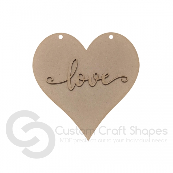 Hanging Heart with Love (3mm)