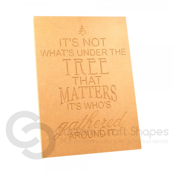 It's not what's under the tree... Large engraved plaque (18mm)