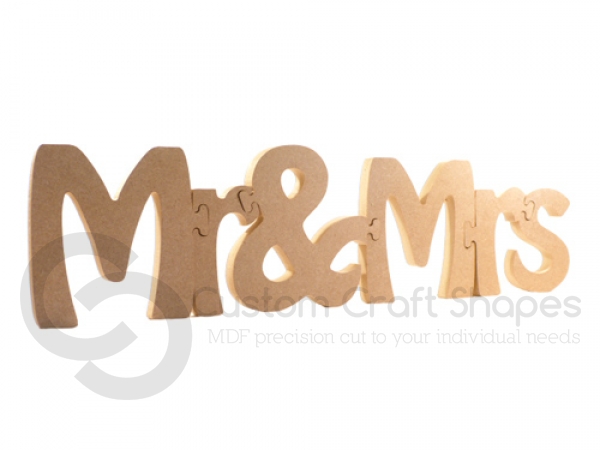 Jigsaw Font: Mr & Mrs (18mm)