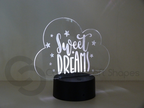 LED/Acrylic Light - Sweet Dreams