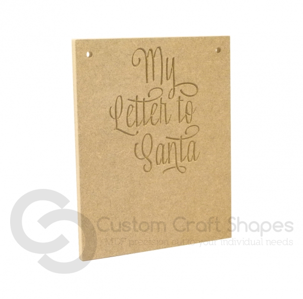 My Letter/Our Letters To Santa, Engraved Plaque (6mm)