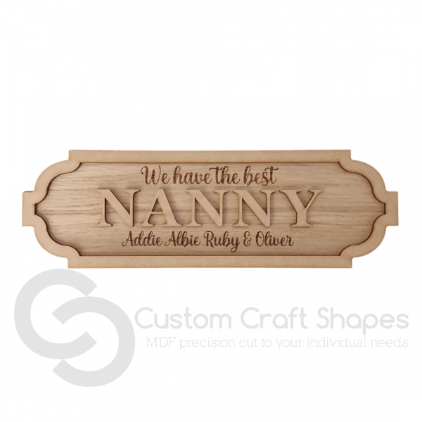 Oak Veneer Nanny Sign (4mm)