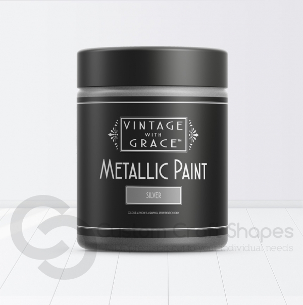 Silver, Metallic Paint, Vintage with Grace