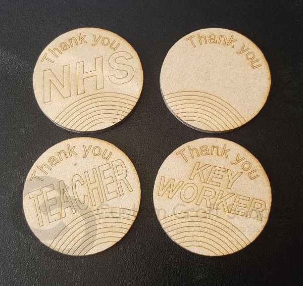 MDF Thank You Tokens (3mm)