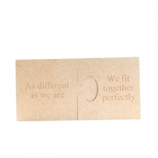 2 Piece Engraved Jigsaw Puzzle, "As different.." (18mm)