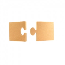 2 Piece Plain Jigsaw Puzzle (18mm)