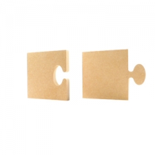 2 Piece Plain Jigsaw Puzzle (18mm)