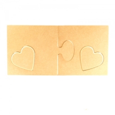 2 Piece Jigsaw with removable Hearts (18mm)