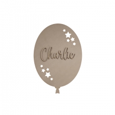 Balloon with Stars and Name (3mm)