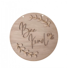 Bee Kind - Oak Plaque (4mm Oak Veneer)