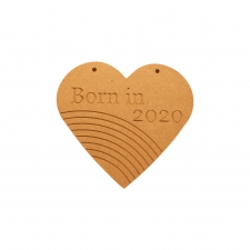 Born in 2020 Rainbow Heart (6mm)