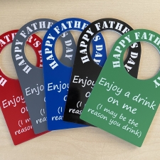 Bottle tag, Happy Fathers Day (3mm)