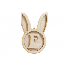 Bunny Head Letter Monogram (3mm)