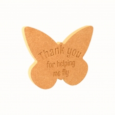 Butterfly engraved Thank you for helping me fly (18mm)