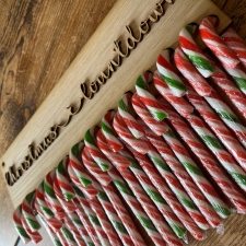 Candy Cane Advent Calendar, Oak Veneer (4mm)