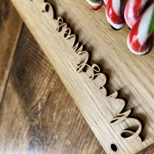 Candy Cane Advent Calendar, Oak Veneer (4mm)