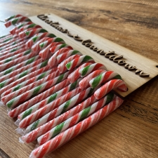 Candy Cane Advent Calendar, Oak Veneer (4mm)