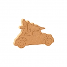 Car with Christmas Tree, Freestanding (18mm)