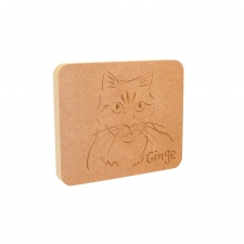 Cat Face Plaque (18mm)