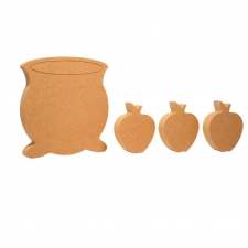 Cauldron and 3 Apples Set (18mm)