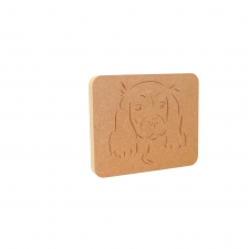 Cavalier King Charles Spaniel Dog Face Plaque (18mm)