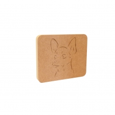 Chihuahua Dog Face Plaque (18mm)