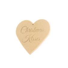 Christmas Kisses Heart with rounded edge (6mm)