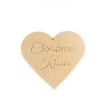 Christmas Kisses Heart with rounded edge (6mm)