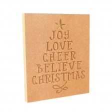 Christmas Word Tree, Engraved Plaque (18mm)