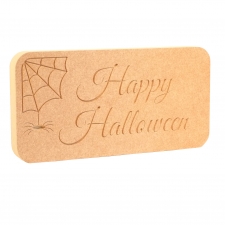 COBWEBS 'Happy Halloween' Freestanding Plaque (18mm)