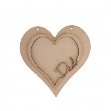 Dad Heart Photo Holder (3mm)