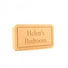 Bedroom Plaque, Engraved (18mm)