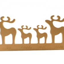 Engraved Classic Reindeer Family on a Plinth (18mm)
