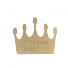 A princess lives here, Crown Shape (6mm)