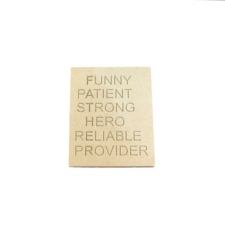 FATHER Acrostic Engraved Plaque (18mm or 6mm)