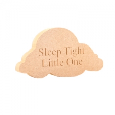 'Sleep Tight Little One' Engraved Cloud (18mm)