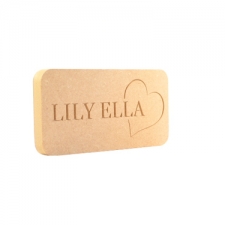 Name Plaque with Heart, Engraved (18mm)