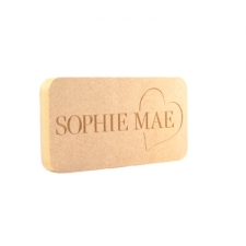 Name Plaque with Heart, Engraved (18mm)