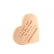 'I cant say I love you enough...' Engraved Heart on the Side (18mm)