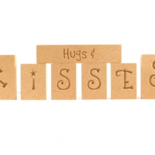 Hugs & Kisses Blocks (18mm)