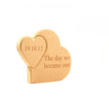 'The day we became one' Interlocking Hearts (18mm)