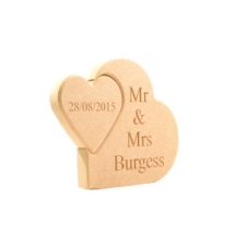 Mr & Mrs Interlocking Hearts (18mm)