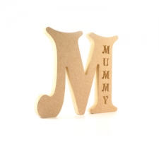 Victorian Letter M, Engraved Mummy (18mm)